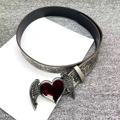 Gothic retro love wings y2k belt PA20231