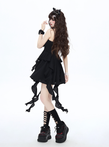 Temperament seaside suspender dress PA20140
