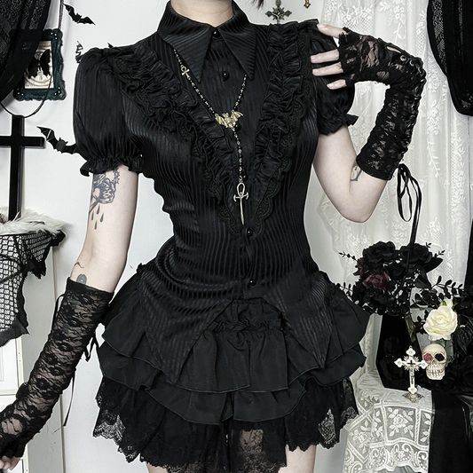 Gothic shirt and puffy skirt suit PA20117