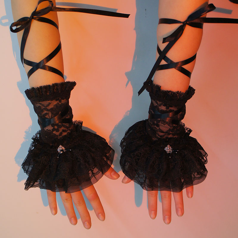y2k Lolita lace strap sleeves PA20193