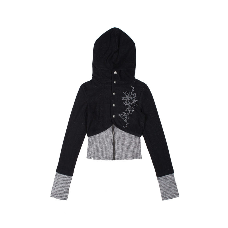 Vintage hooded millennial punk top PA20246