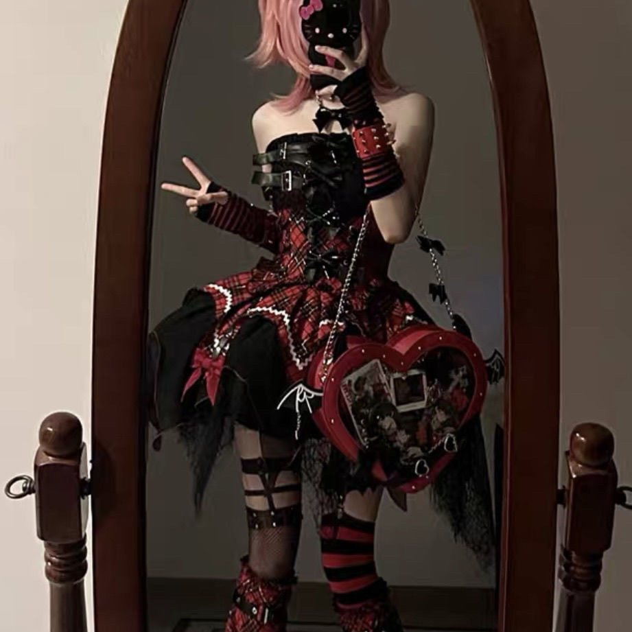 Rock dark subculture lolita skirt PA20303