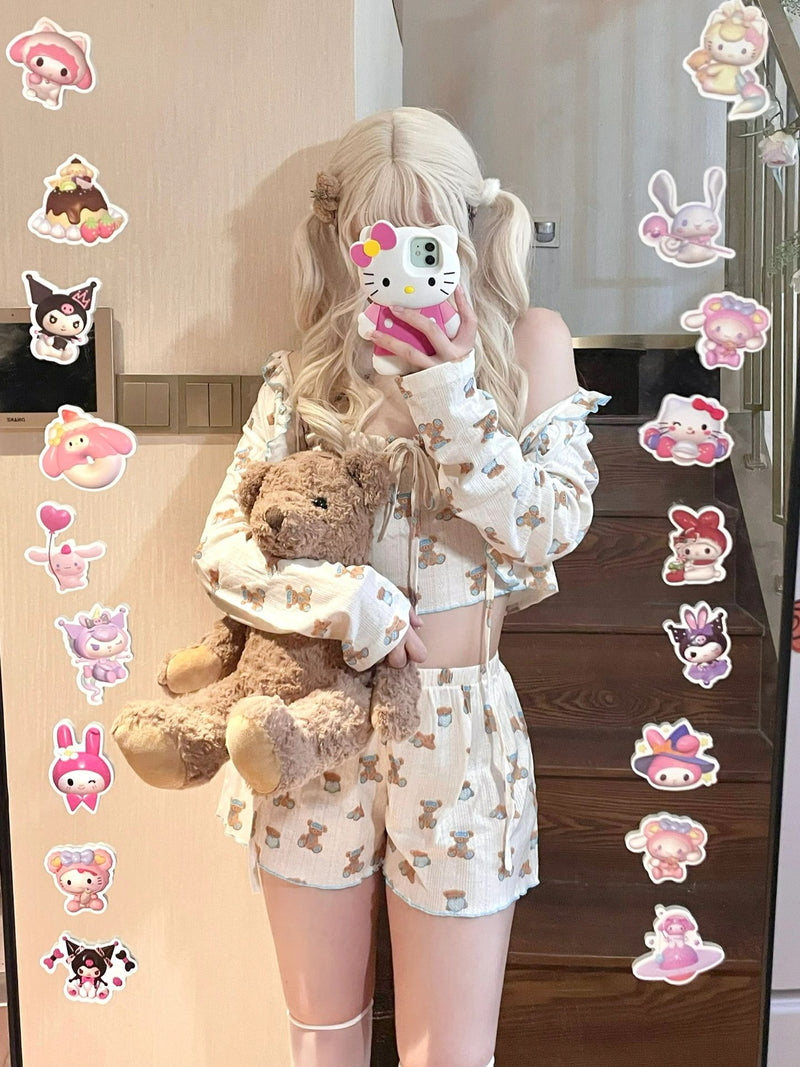 cute bear pajamas PL53324