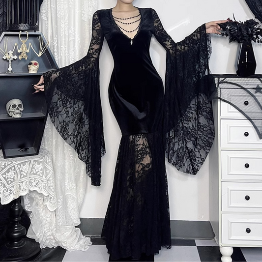 Velvet witch lace dress PA20171