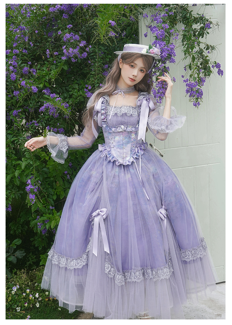 Purple skirt OP fishbone Lolita PA20122