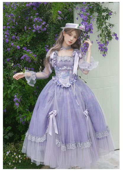 Purple skirt OP fishbone Lolita PA20122