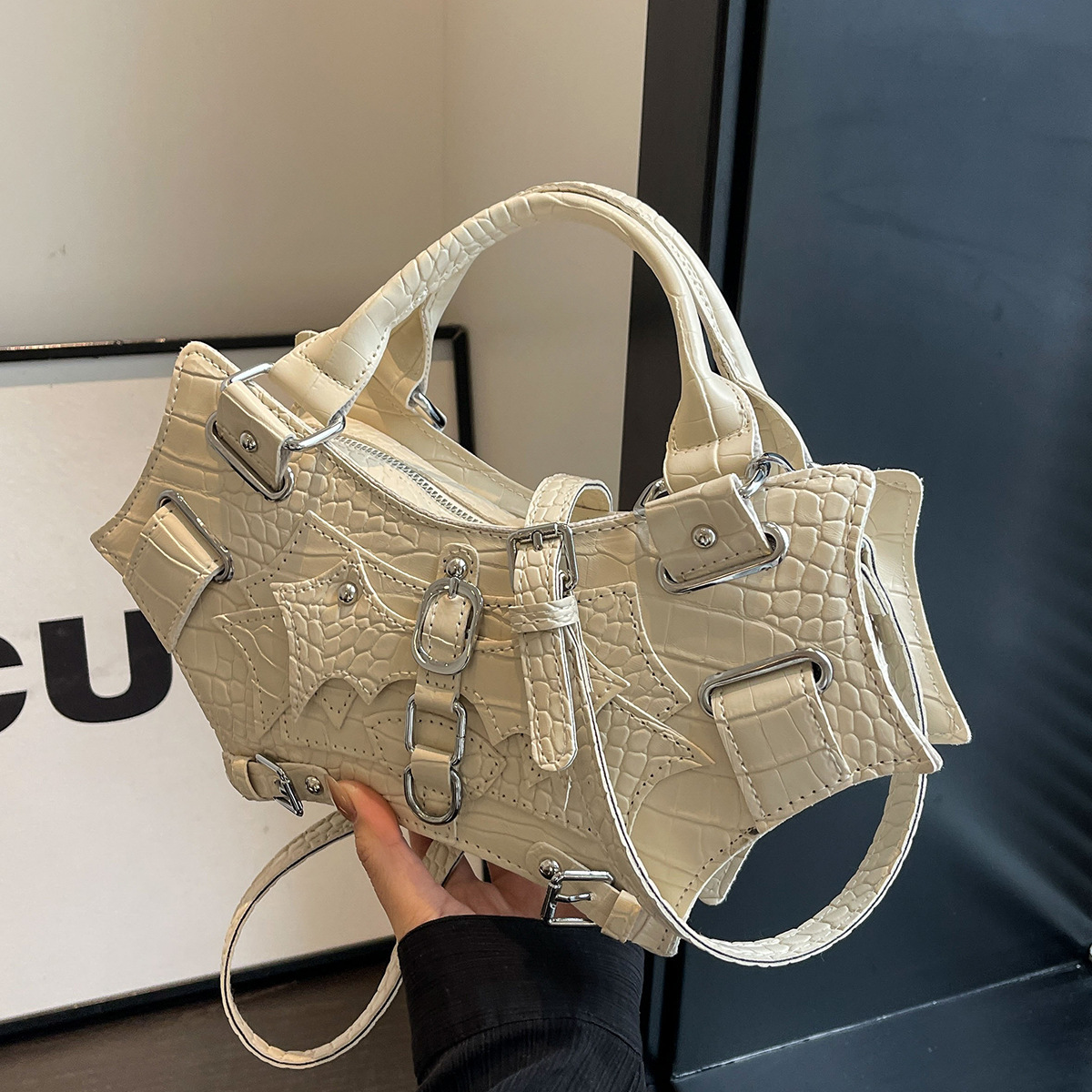 Gothic batwing Y2K rivet bag PA20230