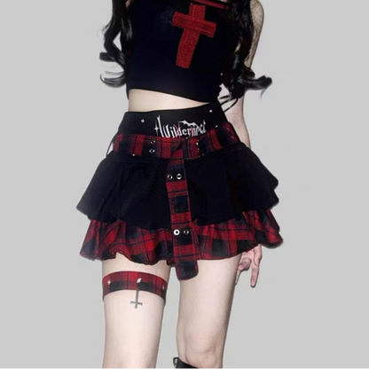 Millennial Check Subculture Puff Skirt PA20279