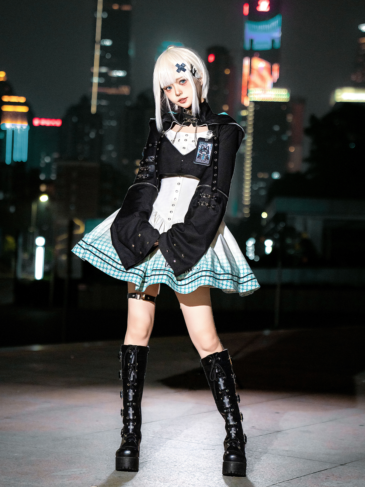Future Combat Cyberpunk Style Dress Set PA20226