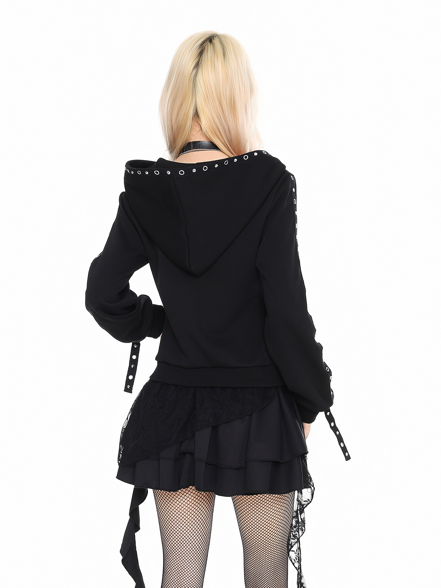 Gothic Studded Hottie Hooded Jacket PA20273