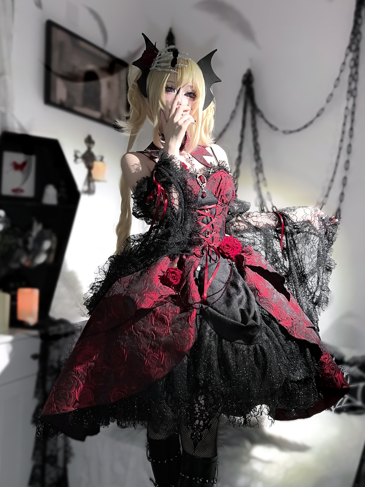 Gothic jacquard subculture lolita dress PA20215