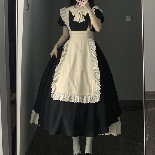 Maid outfit inverted pleated lace PA20120