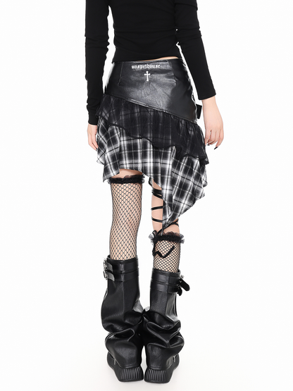 Retro Gothic Subculture Asymmetrical Skirt PA20270
