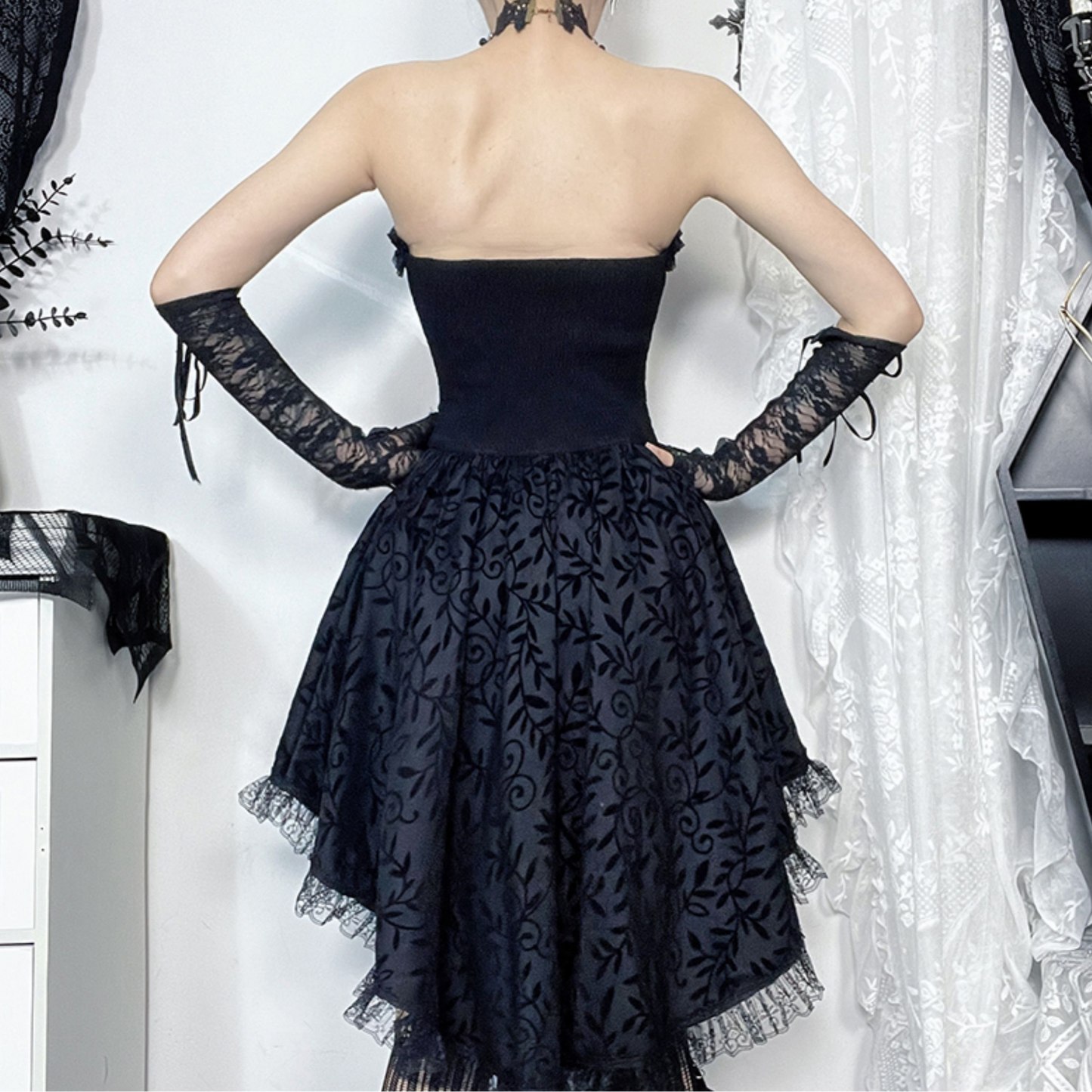 Gothic subculture tube top dress PA20210
