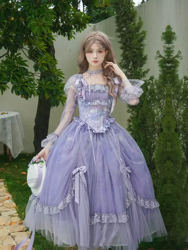 Purple skirt OP fishbone Lolita PA20122