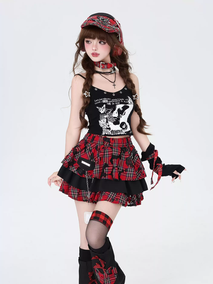Subculture Plaid Cake Skirt PA20134