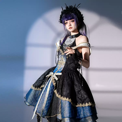 Gothic Embroidered Lolita Cyberpunk Dress PA20227