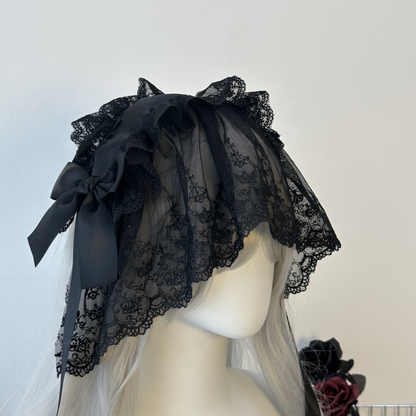 Soft Girl Lace Bow Hair Accessory PA20199