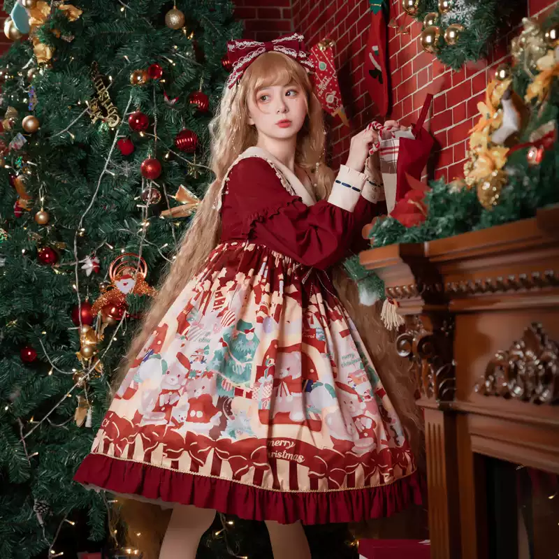 Christmas Bear Lolita Princess Dress PA20286