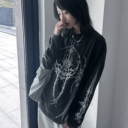 Gothic washed distressed top PA20243