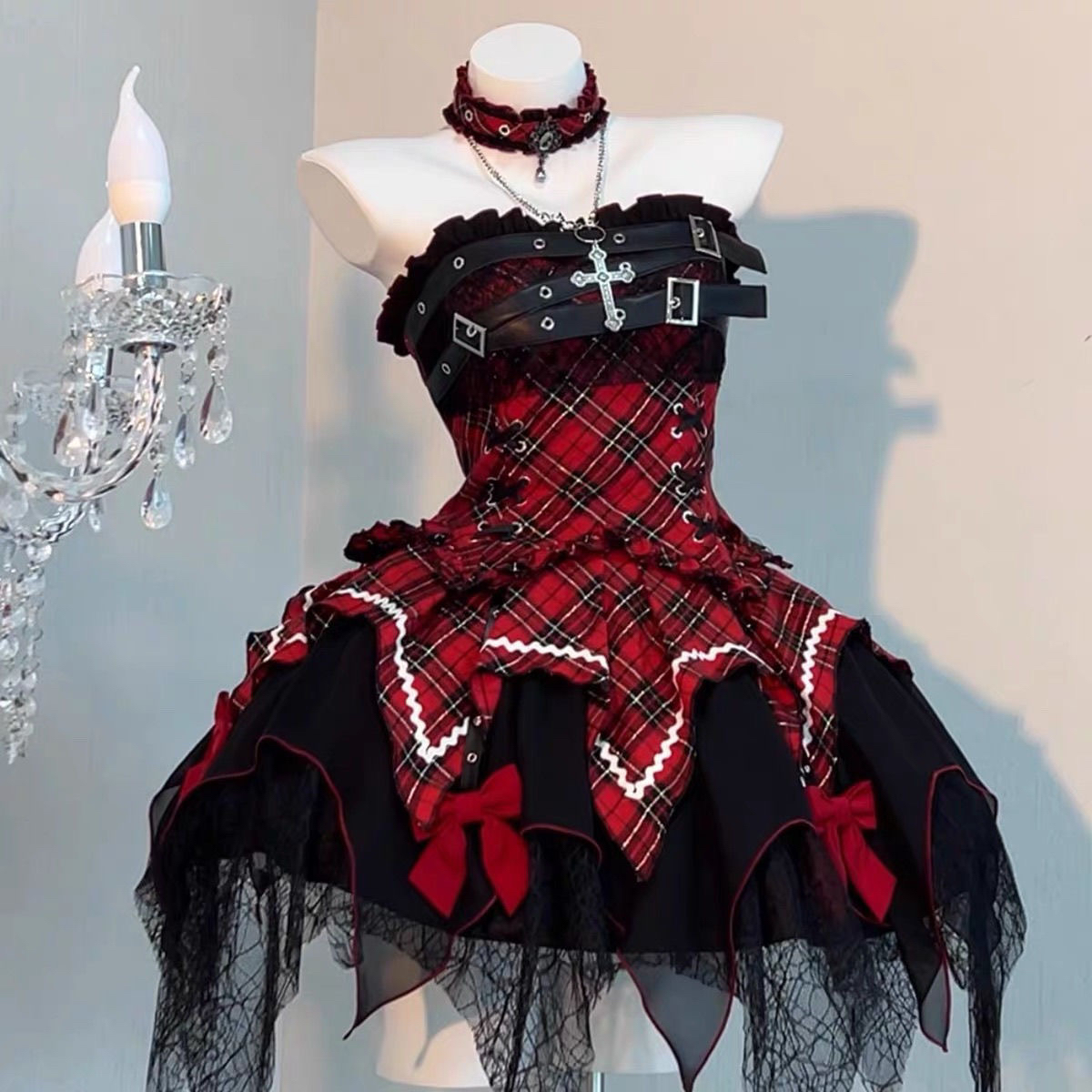 Rock dark subculture lolita skirt PA20303