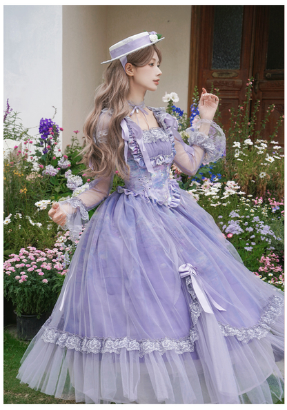 Purple skirt OP fishbone Lolita PA20122