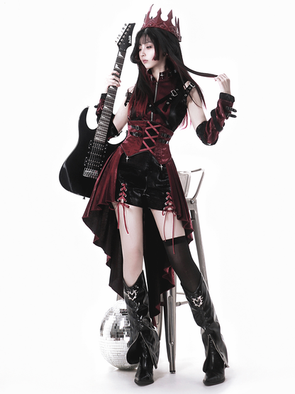 Lolita Gothic overalls skirt suit PA20266