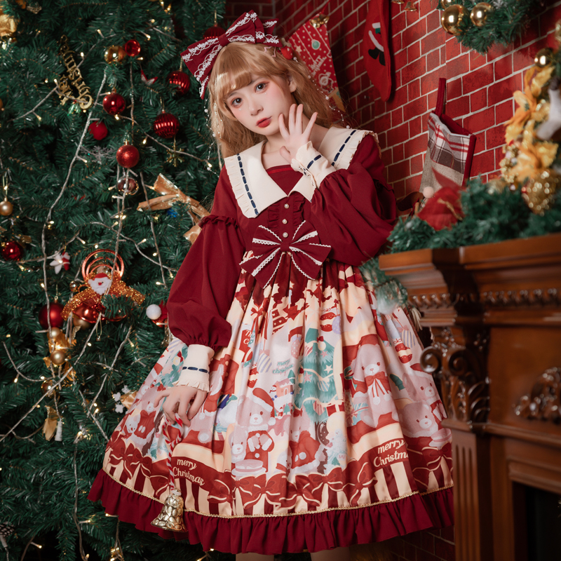 Christmas Bear Lolita Princess Dress PA20286