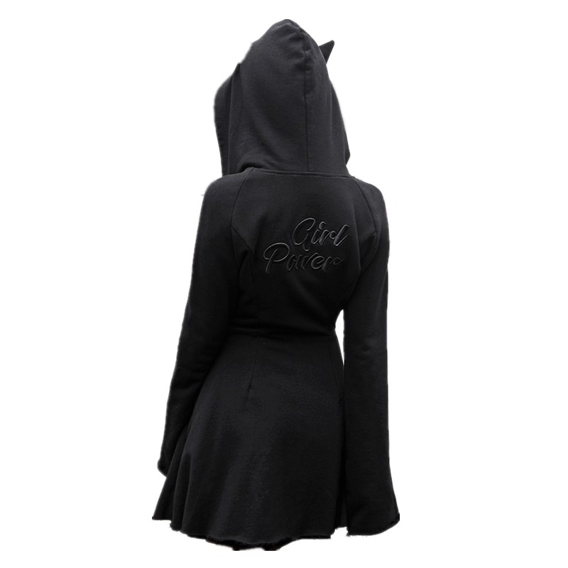 Hooded sweatshirt jacket dress PA20307