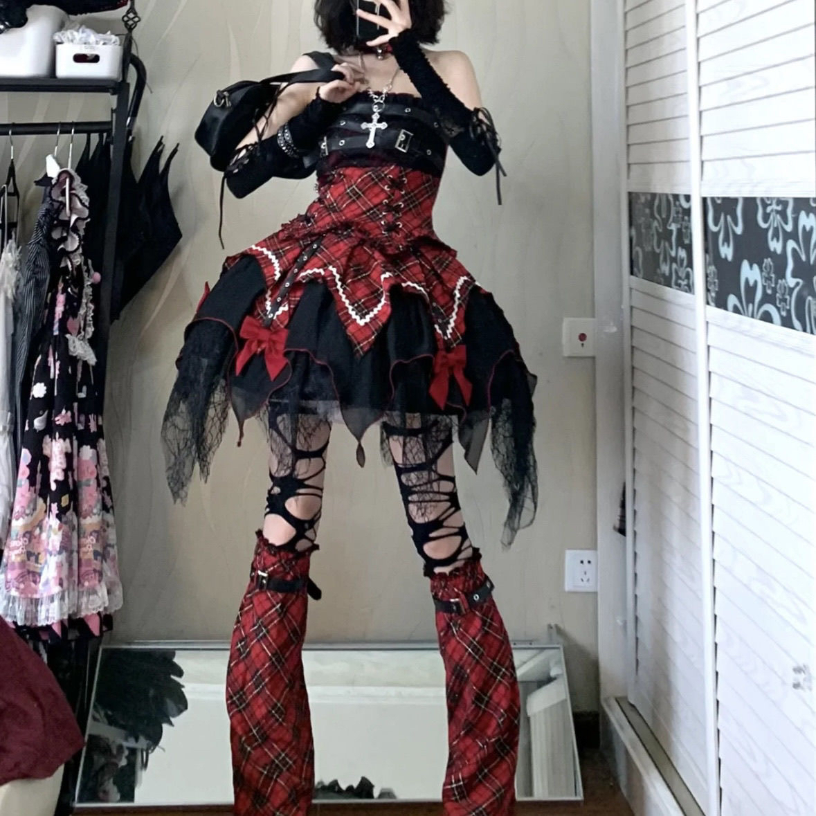 Rock dark subculture lolita skirt PA20303