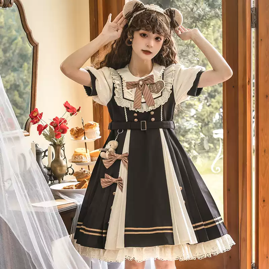 Elegant lolita short-sleeved dress PA20109