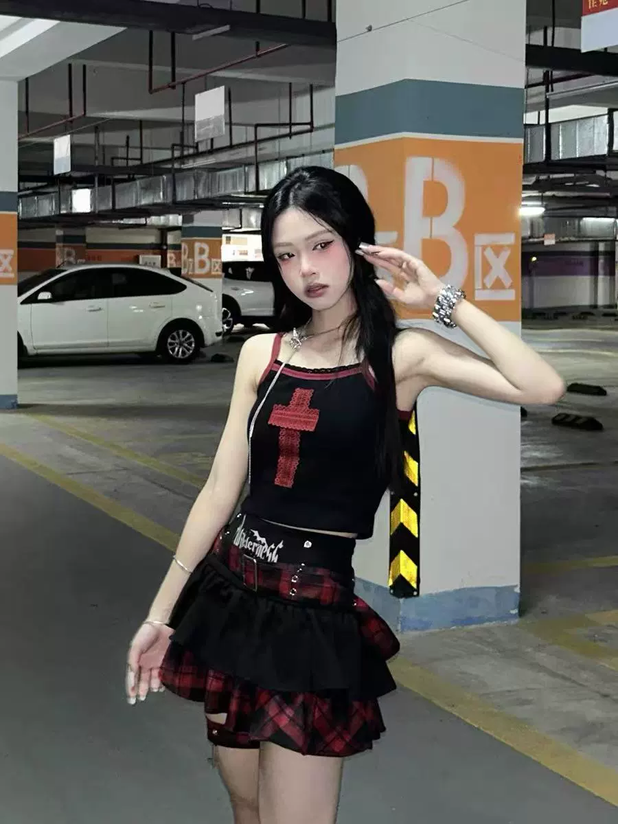 Millennial Check Subculture Puff Skirt PA20279