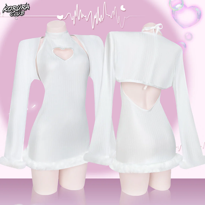 Heart-Trimmed Frayed Skirt KO116