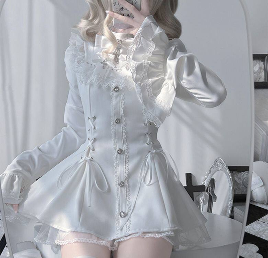 Bell-sleeved Lace Dress Set PA20348