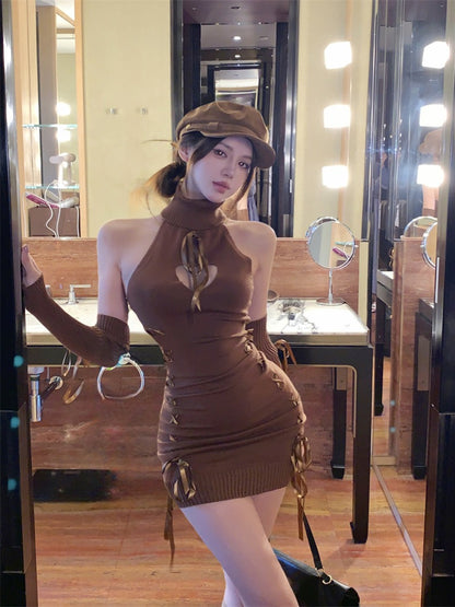 Knitted Hollow Dress PA10224