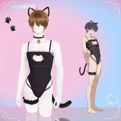 Shy Cat Bodysuit (4-Piece Set) AS75
