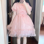 lolita cute bow dress PL53315