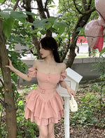 Pink waist sweet dress PL53453