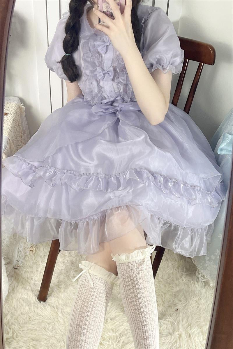 lolita cute bow dress PL53315