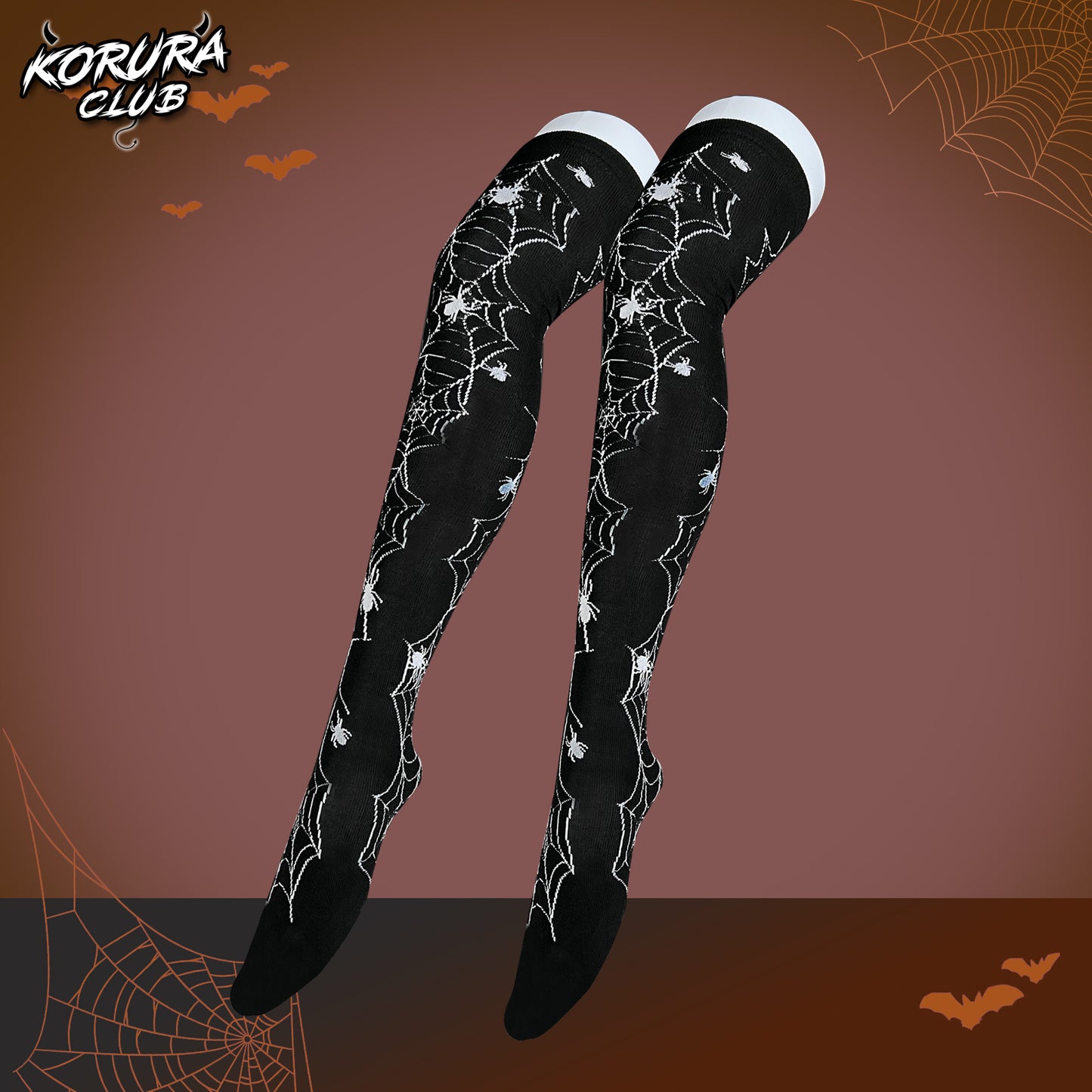 Halloween Knit Thigh-High Socks KS10