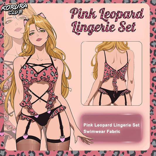 Pre-order Pink Leopard Lingerie Set KO152