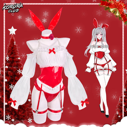 Pre- sale Christmas Red & White Bunny Costume KO174