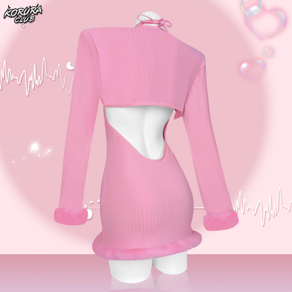 Heart-Trimmed Frayed Skirt KO116