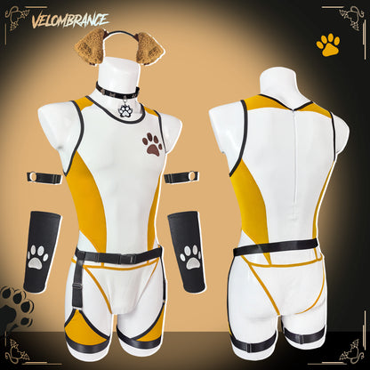 Pre-Order Puppy Femboy Bodysuit Set (5-Piece Set) AS74