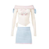 Irregular bear top + hip skirt PL53542