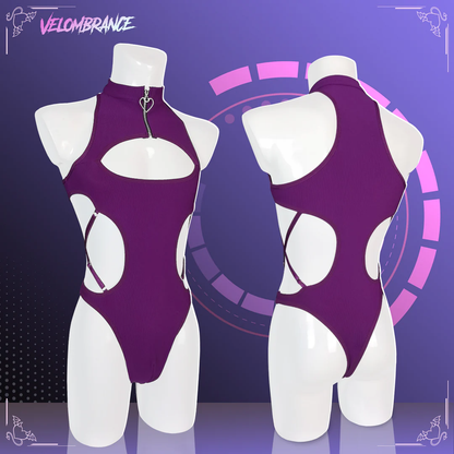 Pre-sale Femboy Hollow-out Bodysuit (2-Piece Set） AS58
