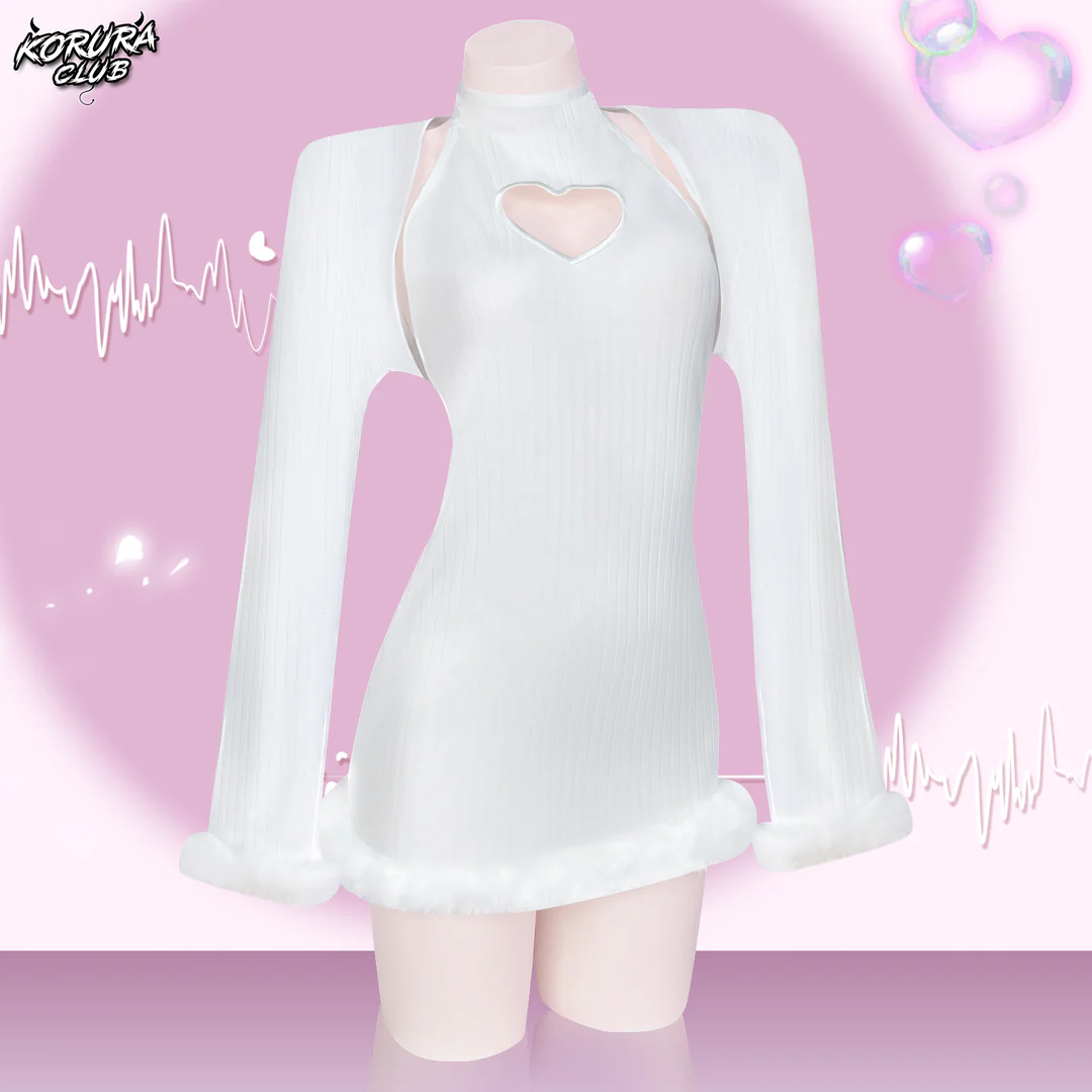 Heart-Trimmed Frayed Skirt KO116