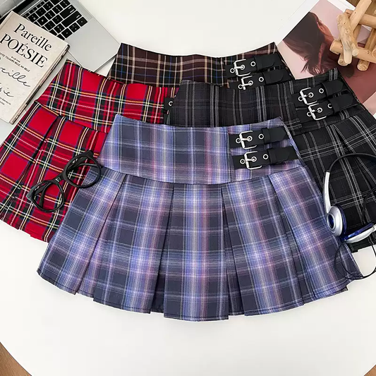 Plaid Pleated Skirt PA20331