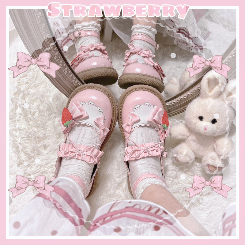 lolita strawberry shoes PL53420