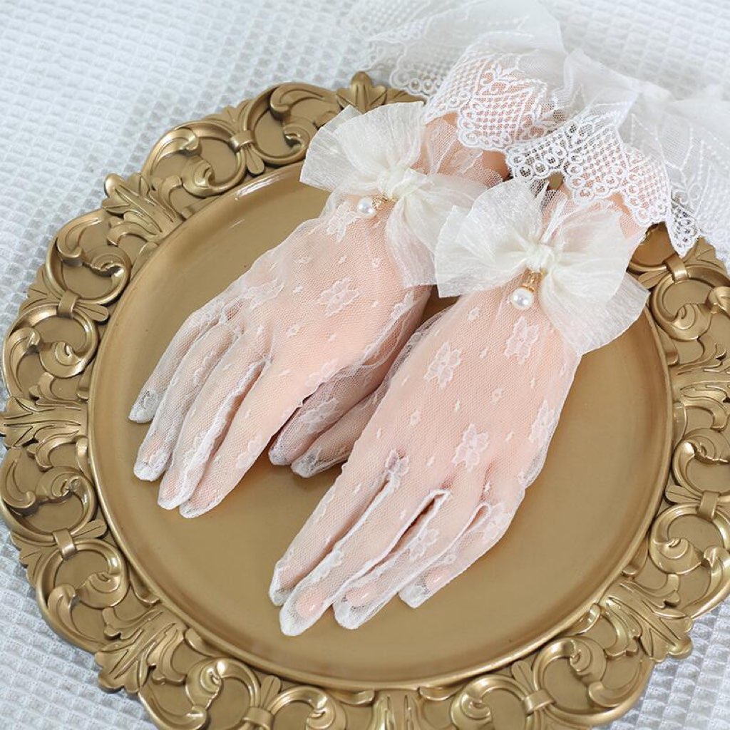 Lace Bow Elegant Lolita Gloves PA20189